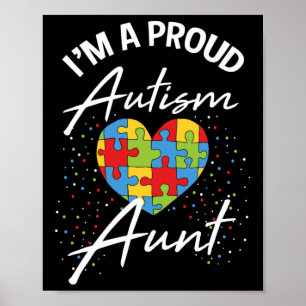 Affiche Sensibilisation sur l'autisme Fière Tante Puzzle C