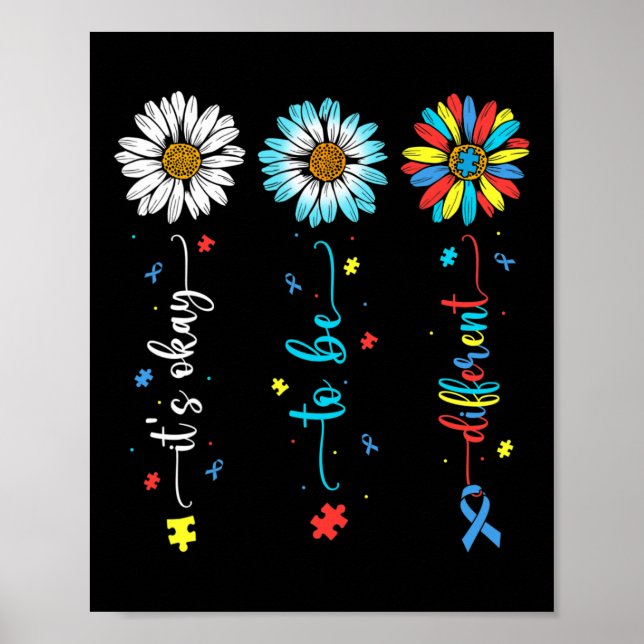 Affiche Sensibilisation sur l'autisme Fleur Faisy Il Est O (Devant)