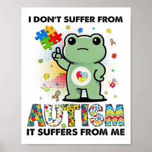 Affiche Sensibilisation sur l'autisme Funny Frog Meme Auti