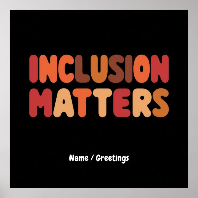 Affiche Sensibilisation sur l'autisme Inclusion & Kindness (Devant)