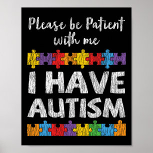 Affiche Sensibilisation sur l'autisme J'Ai Autisme Autisti