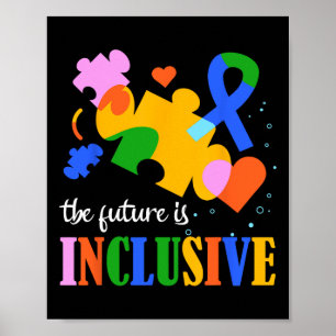 Affiche Sensibilisation sur l'autisme L'Avenir Est Inclusi