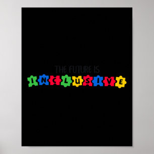 Affiche Sensibilisation sur l'autisme L'Avenir Est Inclusi