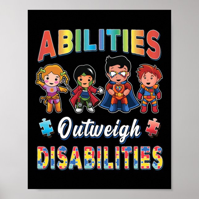 Affiche Sensibilisation sur l'autisme Les capacités des ga (Devant)