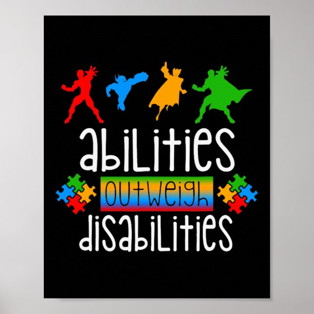 Affiche Sensibilisation sur l'autisme Les capacités des ga (Devant)