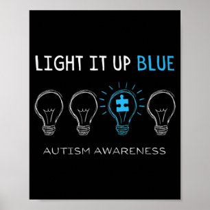 Affiche Sensibilisation sur l'autisme Light It Up Blue Pre