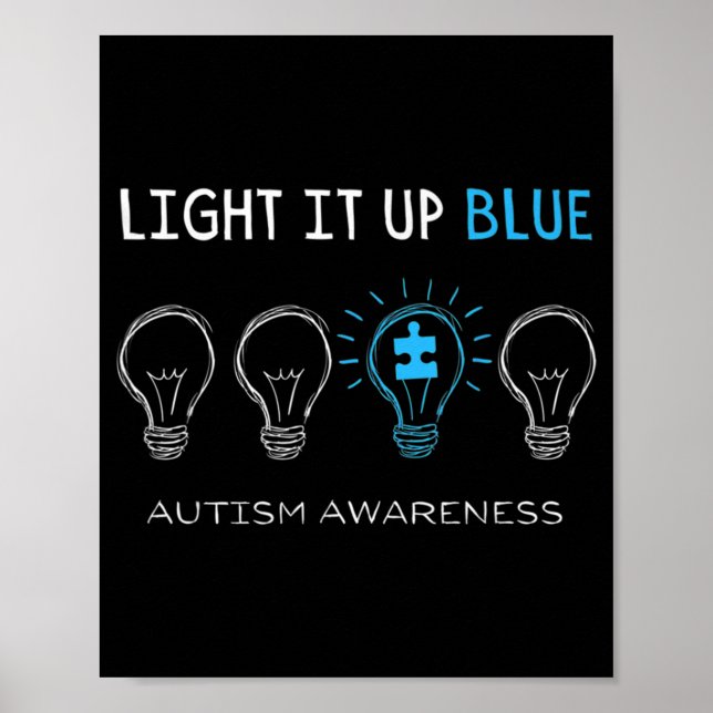 Affiche Sensibilisation sur l'autisme Light It Up Blue Pre (Devant)