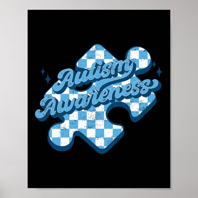 Affiche Sensibilisation sur l'autisme mignonne Puzzle Auti (Devant)