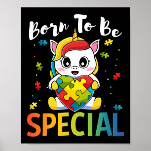 Affiche Sensibilisation sur l'autisme Né Spécial Unicorn P