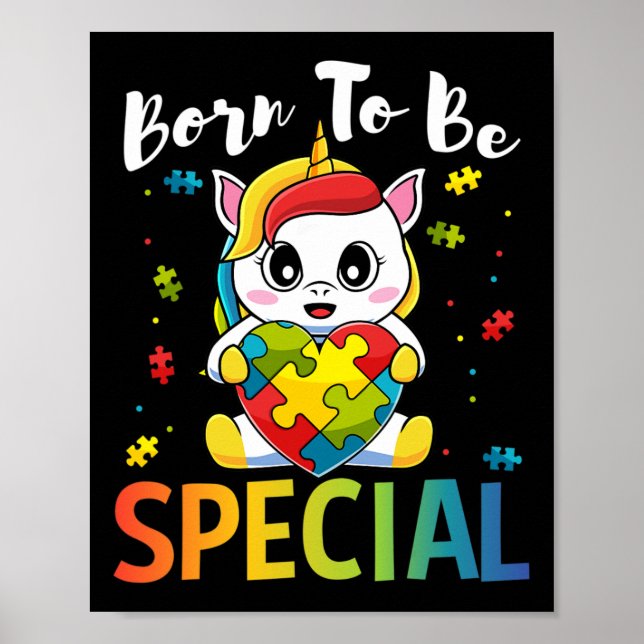 Affiche Sensibilisation sur l'autisme Né Spécial Unicorn P (Devant)
