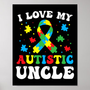 Affiche Sensibilisation sur l'autisme Oncle J'Aime Mon Onc