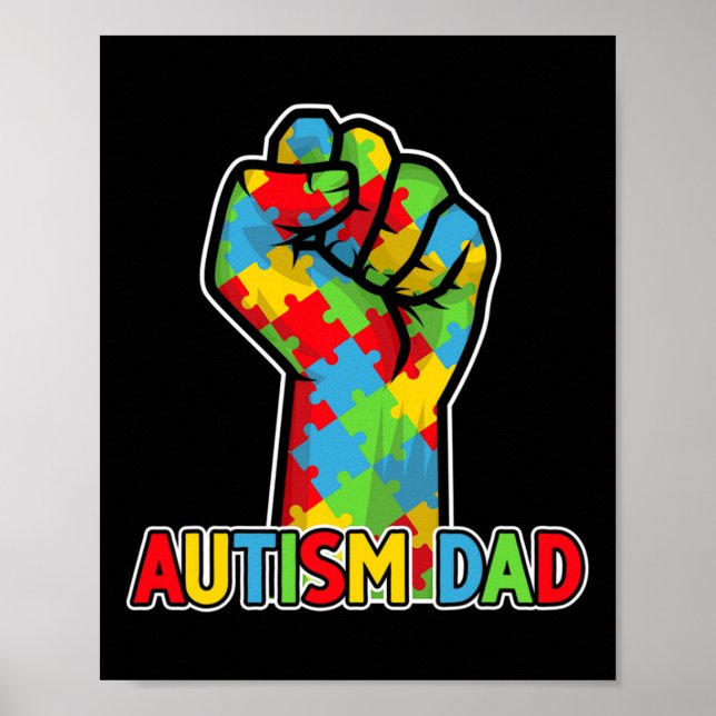 Affiche Sensibilisation sur l'autisme Papa Père Acceptatio (Devant)
