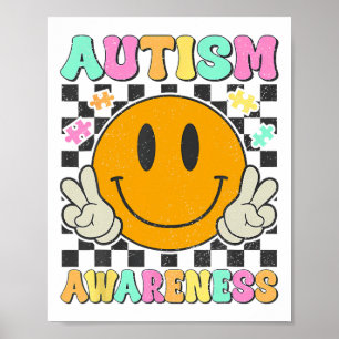 Affiche Sensibilisation sur l'autisme Puzzle Pièce Sourire