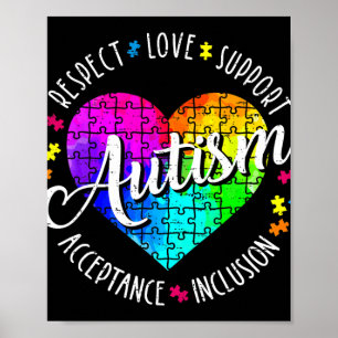 Affiche Sensibilisation sur l'autisme Respect du coeur Amo