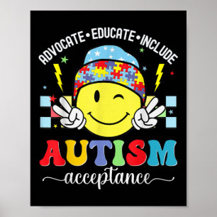 Affiche Sensibilisation sur l'autisme Rétro Sympa Tee Pour