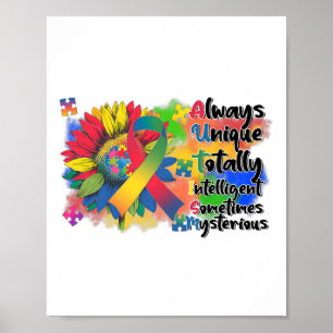 Affiche Sensibilisation sur l'autisme Sunflower Shirt Auti