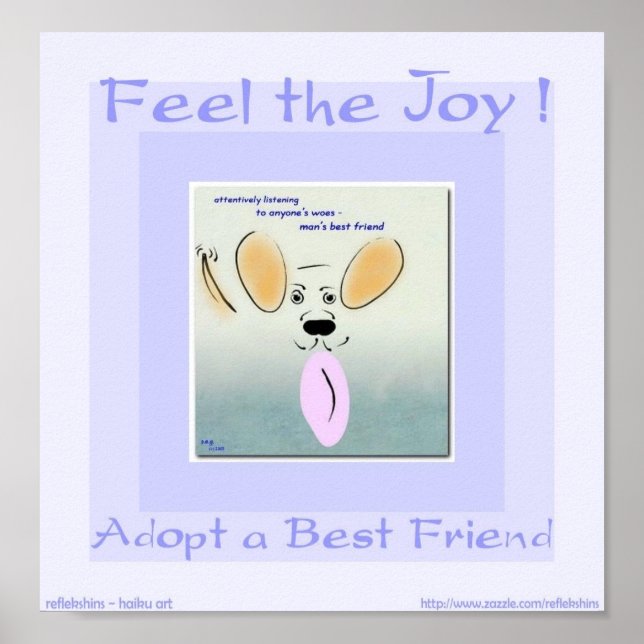Affiche Sentez la joie - Adoptez un meilleur ami (Devant)