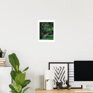 Affiche Sentier dans la forêt Citation John Muir