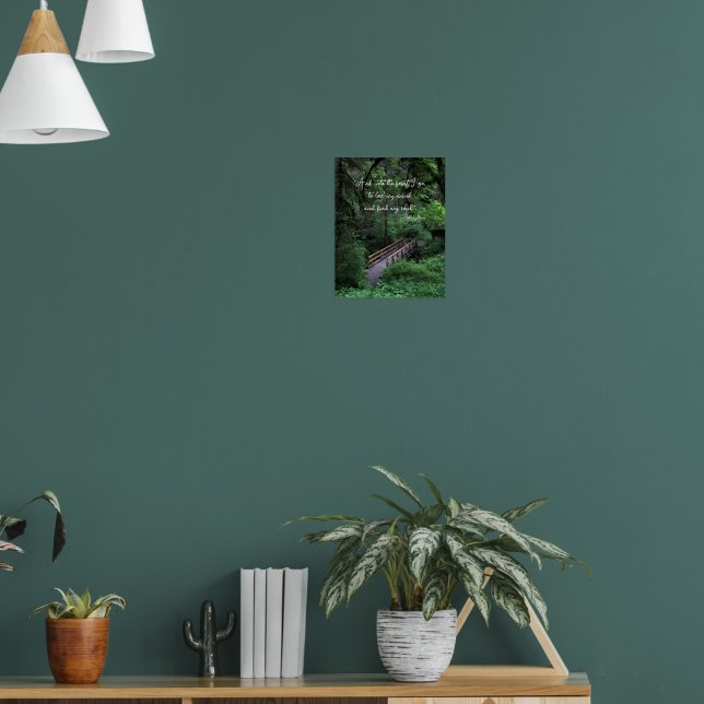 Affiche Sentier dans la forêt Citation John Muir (Salon 1)