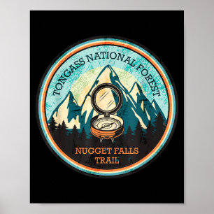 Affiche sentier de Nugget falls en alaska