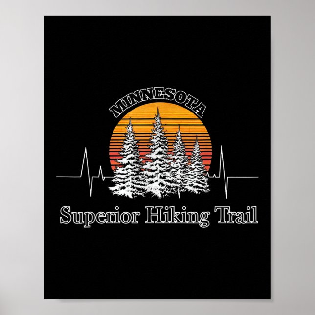 Affiche Sentier de randonnée Minnesota Nature Supérieur Ba (Devant)