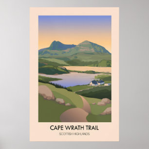Affiche Sentier de randonnée sur longue distance Cape Wrat