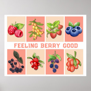Affiche SENTIMENT BERRY BONNE Fraise sur mesure