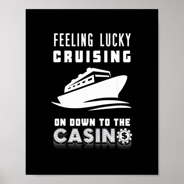 Affiche Sentiment Chanceux En Croisière Vers Le Jetons De  (Devant)