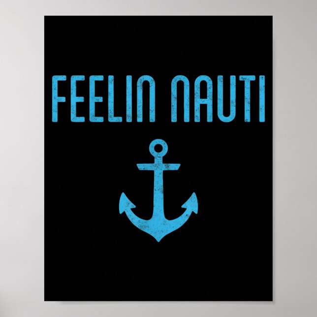Affiche Sentiment coquin capitaine de bateau ponton bateau (Devant)