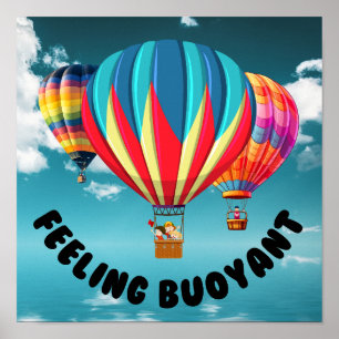 Affiche Sentiment de flottabilité - Essayer le ballonnemen