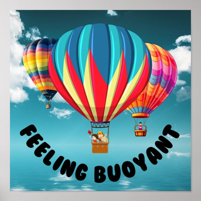 Affiche Sentiment de flottabilité - Essayer le ballonnemen (Devant)