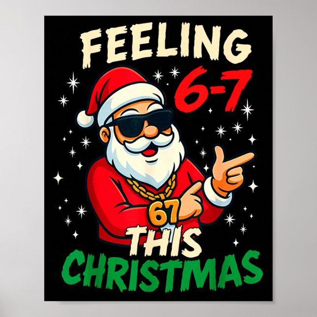 Affiche Sentiment drôle 67 Ce Noël Six Sept Méme Enfant (Devant)