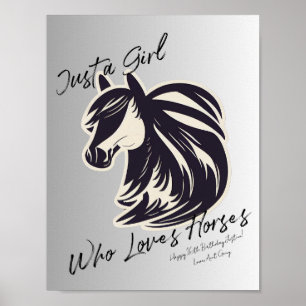 Affiche Sentiment personnalisé Juste une fille qui aime le