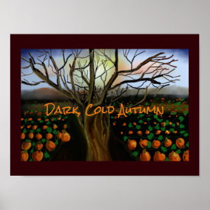 Affiche Sentiments froids Brown foncés Peinture acrylique 
