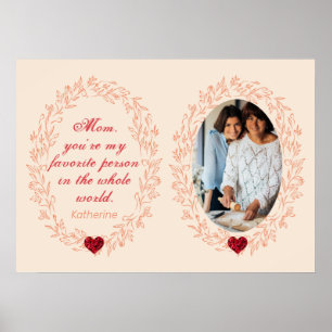 Affiche Sentiments Photo Keepsaké Elegant Mothers Day