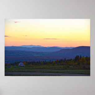 Affiche Sentinel Rock Vermont Coucher de soleil