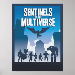 Affiche Sentinelles du jeu de conseil multiverse minimalis