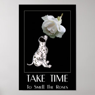 Affiche Sentir La Dalmatie Rose Chiot Inspirationnel