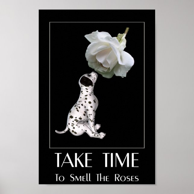 Affiche Sentir La Dalmatie Rose Chiot Inspirationnel (Devant)