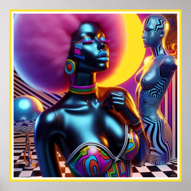 Affiche Sentry consensuel Ken Gage Imaginaire Vaporwave (Devant)