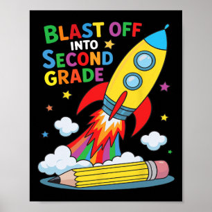Affiche S'envoler en deuxième année Premier jour d'école