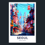 Affiche Séoul Corée du Sud Imprimer<br><div class="desc">Belle impression moderne célébrant Séoul Corée du Sud.</div>