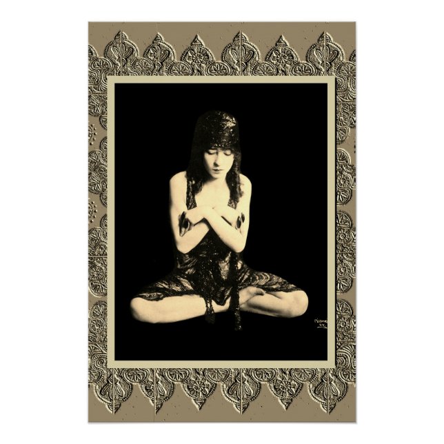 Affiche Sépia avec Danseuse Vintage (Devant)
