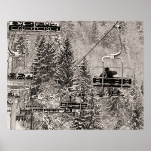 Affiche Sépia ton imprimé, Au-dessus des arbres