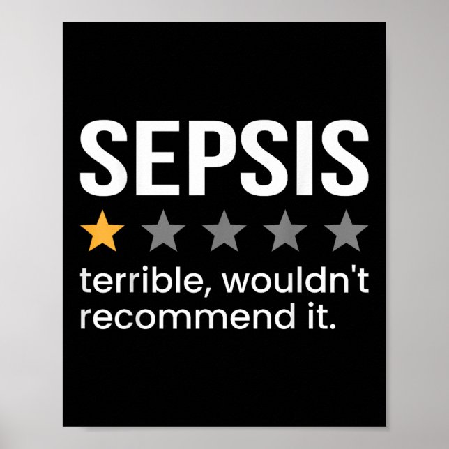 Affiche Sepsis One Star Rating Sepsis Support de sensibili (Devant)