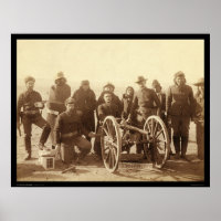 Sept Amérindiens et 1ère artillerie SD 1891
