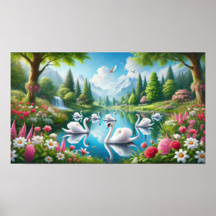 Affiche Sept Cygnes