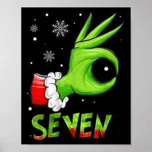Affiche Sept Fun 6 7 Mème Santa Noël Xmas Professeur 
