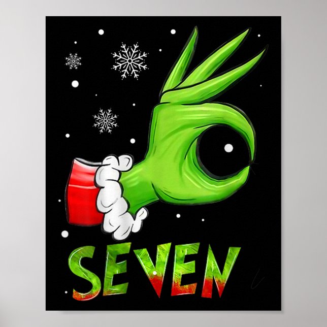 Affiche Sept Fun 6 7 Mème Santa Noël Xmas Professeur  (Devant)