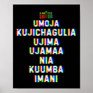 Affiche Sept Principes De Kwanzaa Happy Kwanzaa 10